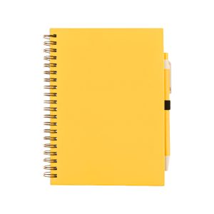 Caderno Ecológico com argolas amarelo