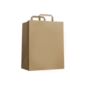 Saco de papel vertical com asas planas Tamanho M