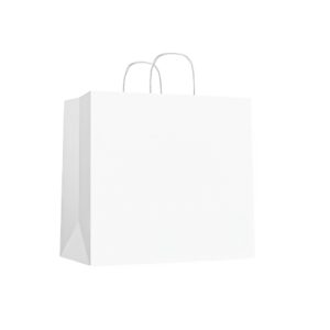 Saco de papel horizontal com asas torcidas Tamanho S 90 grs