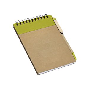 Bloco de notas de bolso com capa rígida em cartão amarelo