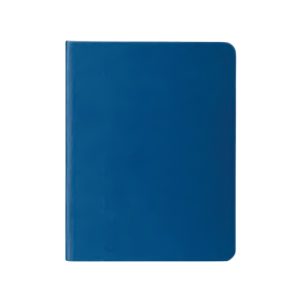 Bloco de notas em PU com 160 páginas pautadas azul