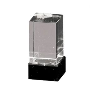 Troféu em vidro 750g de 12 cm