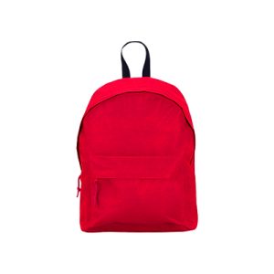 Mochila básica em tecido resistente vermelho
