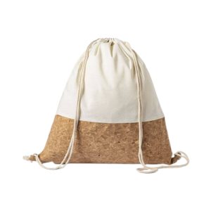 Mochila com alças de cordão cortiça natural