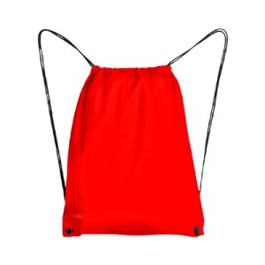 Mochilas com cordões ajustáveis 100% poliéster vermelho