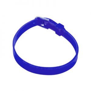 Pulseira tonis ajustável em PVC azul