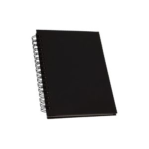 Caderno em cartão reciclado com capa rígida 80 folhas preto