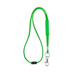 Lanyard tubular cordão em poliéster ajustável verde