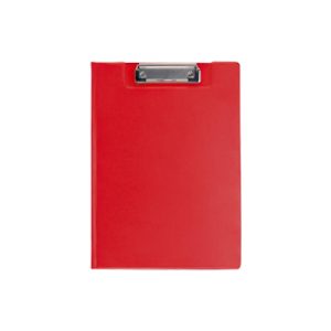 Pasta porta-documentos em PVC com bolsa interior vermelho