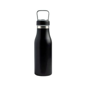 Garrafa térmica com compartimento na tampa 510 ml preto